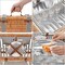 Wicker Picnic Basket Set for 4 Persons with Blanket,Handmade Willow Picnic Basket with Insulated Cooler & Cutlery Kit, Gift Basket